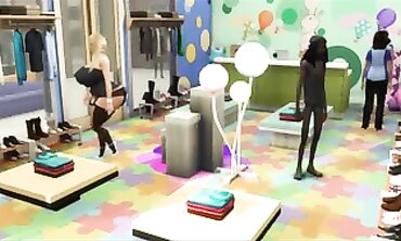Blonde MILF Gets Pounded by Ebony Stud in Public Mall