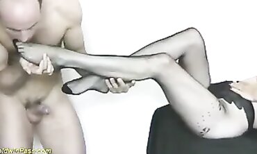 German MILF Performs Rough Self-Suck and Footjob