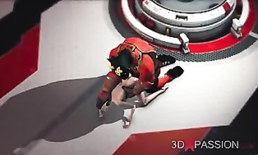 Alien Monster Rapes Blonde in Sci-Fi Lab