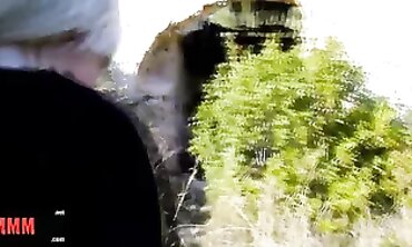 Horny Blonde MILF Gets Humped by a Homeless Man