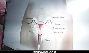 Step-mom Olive Glass Helps Me Spunk in a Wild Threesome