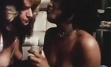 Vintage Interracial Lesbian Blowjob and 69 with Blonde MILF
