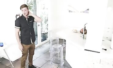 Petite College Babysitter Gags on a Massive Cock