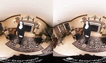 VR PLOWERS: Sexual Nun Caught Tugging VR Porno