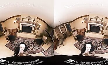VR PLOWERS: Sexual Nun Caught Tugging VR Porno