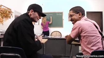 Julia Ann and Ethan Hunt: Interracial College MILF Desk Fuck