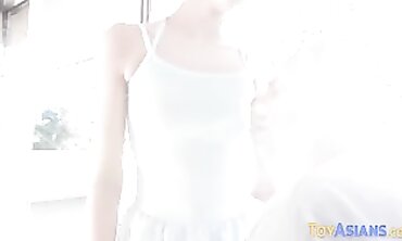 Petite Asian College Ballerina Takes Deepthroat
