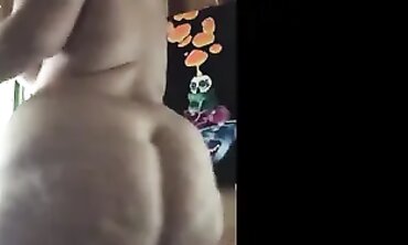 Milky Shows Off Her Huge White Ass