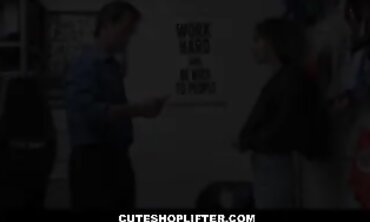 Towhead Teenage Shoplifters Get Busted And Fucked Hard In Public