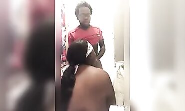 French BBW Stepsister Gives Sloppy Blowjob in Home Restroom