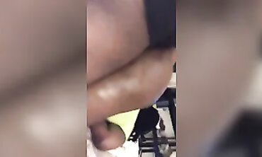 Ebony MILF Friend Sneaks Over for a Honeypot Anal Creampie