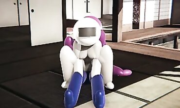 Blue Cosplay Futa Drills Milky and Rosy in Japanese Threesome