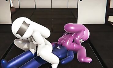Blue Cosplay Futa Drills Milky and Rosy in Japanese Threesome