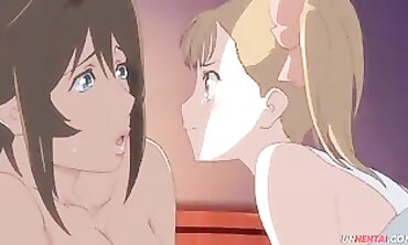 Busty Sapphic Stepmom and Stepdaughter-in-Law Anime