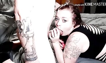 BBW Sister-in-Law Gives Stepbro Early Birthday Blowjob