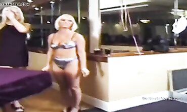 British milfs Tracy and Sharon deliver a wild amateur show