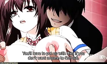 Uncensored Anime Threesome: Busty Babe Takes Two Dicks