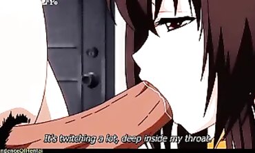 Uncensored Anime Threesome: Busty Babe Takes Two Dicks