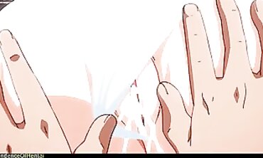 Uncensored Anime Threesome: Busty Babe Takes Two Dicks