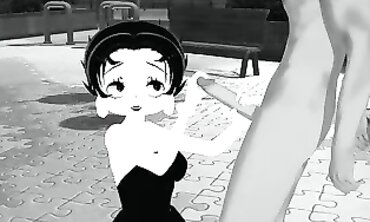 Betty Boop's Passionate Retro Cartoon Encounter