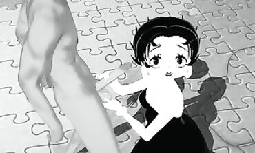 Betty Boop's Passionate Retro Cartoon Encounter
