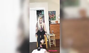 Ms Trample: Femdom Face Strangling and Toe Flagellation
