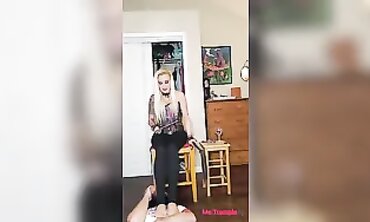 Ms Trample: Femdom Face Strangling and Toe Flagellation