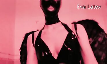 Eva Latex: Dark Angel MILF Gets Deep Throat in Bathroom