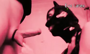 Eva Latex: Dark Angel MILF Gets Deep Throat in Bathroom