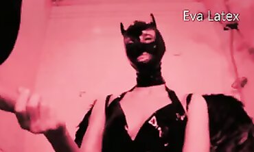 Eva Latex: Dark Angel MILF Gets Deep Throat in Bathroom