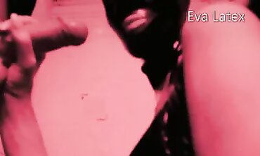 Eva Latex: Dark Angel MILF Gets Deep Throat in Bathroom