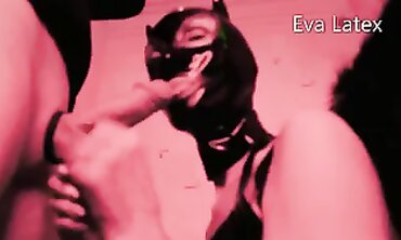 Eva Latex: Dark Angel MILF Gets Deep Throat in Bathroom