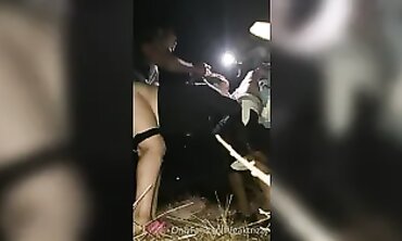 Interracial Threesome: She Loses Her Virginity in the Woods