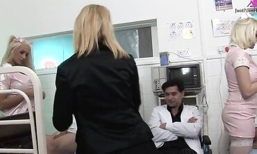 Amy Azurra & Her Nurse Friends Fuck The Patients