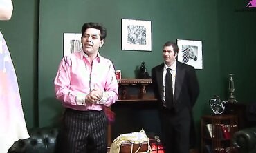 Busty Brunette And Skinny Blonde Fucked By Two Men