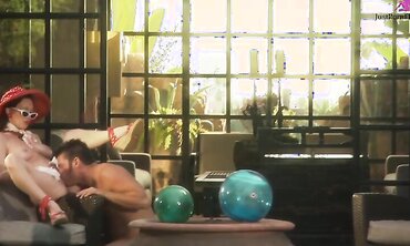 Big Tit Brunette Rayveness Sucks and Fucks a Hard Cock Dry