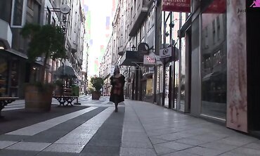 Outdoors, Natural Tits, Shaved Pussy, Blowjob, Lingerie, Nylons/Pantyhose, One on One, High Heels, Public Nudity