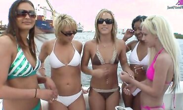 Gorgeous Lesbian Sluts Make The Most Of Their Boat Ride With Wild Sex Play