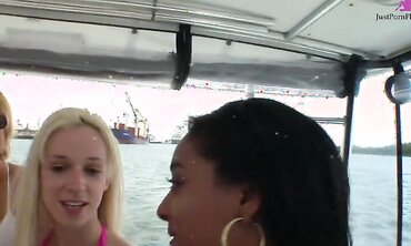 Gorgeous Lesbian Sluts Make The Most Of Their Boat Ride With Wild Sex Play