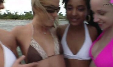 Gorgeous Lesbian Sluts Make The Most Of Their Boat Ride With Wild Sex Play
