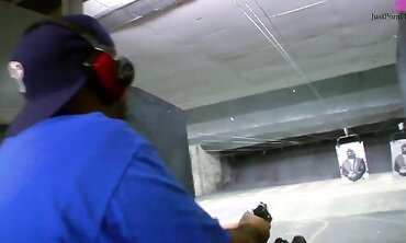 Sexy Teen Gets Picked Up at Shooting Range Only to Fuck Hung Stud and Get Cum Shot on Her Tight Stomach
