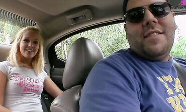 Horny Blonde Teen Gets Picked Up and Drilled In Her Tight Pussy