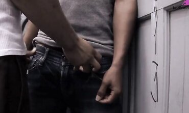 Hot sex of two gay men after a party