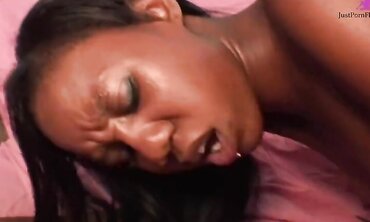 Cute Black Teen Nina Sucks On A Long Hard Cock Before Spreading Her Legs