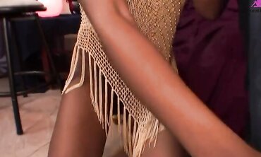 Kandi Kream Rubs Her Pussy Before Her Man Comes Along To Fuck Her Hard