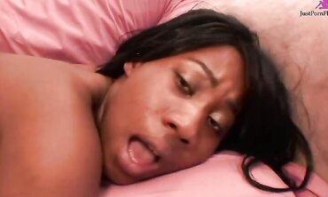 Shy But Horny Lailonni Has Her Black Pussy Fucked And Her Face Creamed