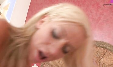 Blonde College Cutie Kaylee Hilton Gets Her Big Tits Rocked On All Fours