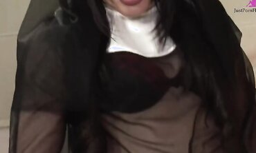 Shemale Nuns Fuck and Suck in Hotel