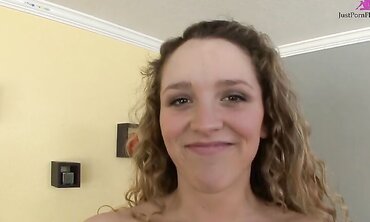 April Knight Bounces Her Big Tits Before Getting Naked And Fucking Hard