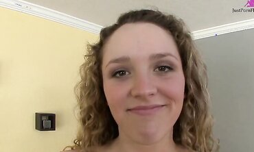 April Knight Bounces Her Big Tits Before Getting Naked And Fucking Hard